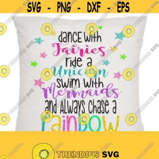 Unicorn SVG Mermaid SVG Fairy SVG Rainbow Svg Girls Wall Art Girls T Shirt Svg Dxf Eps Ai Png Jpeg and Pdf Cutting Files