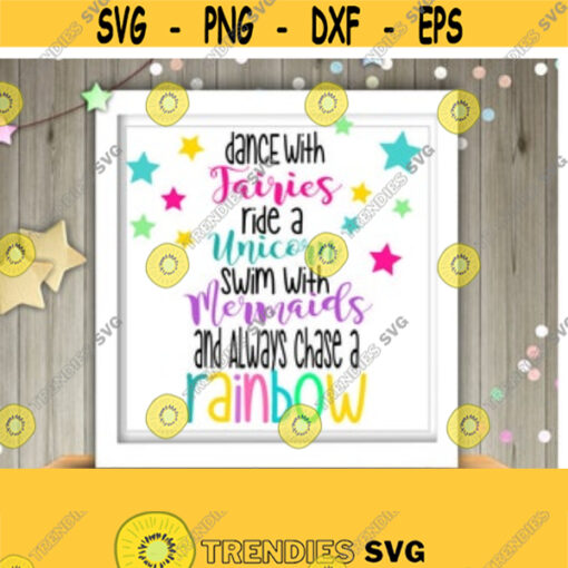 Unicorn SVG Mermaid SVG Fairy SVG Rainbow Svg Girls Wall Art Girls T Shirt Svg Dxf Eps Ai Png Jpeg and Pdf Cutting Files Design 263