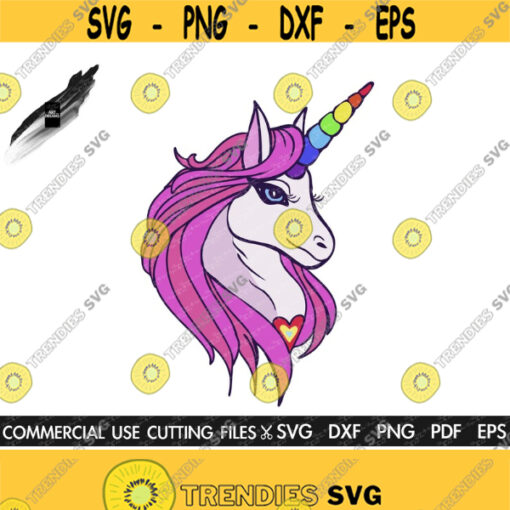 Unicorn SVG Unicorn Cut File Unicorn Head Svg Silhouette Cricut Svg Dxf Png Pdf Eps Design 318
