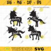 Unicorn Silhouette SVG DXF Cuttable Cute Baby Unicorn Silhouette svg dxf Cut File for Cricut Commercial Use copy
