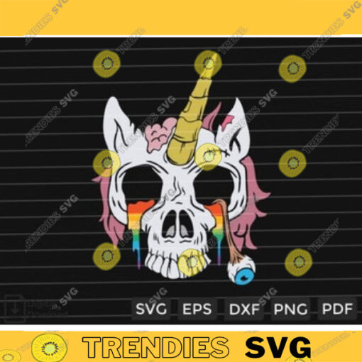 Unicorn Skull SVG PNG Custom File Printable File for Cricut Silhouette