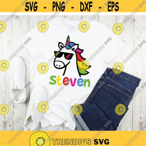 Unicorn svg Unicorn with Sunglasses svg Funny Unicorn svg Rainbow svg Birthday svg dxf Print Cut File Cricut Silhouette Download Design 889.jpg