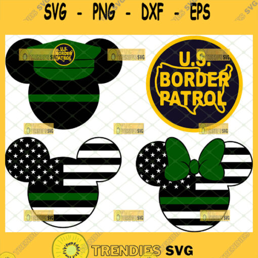Us Border Patrol Logo Svg Green Disney Usa Flag Svg Mickey And Minnie Svg 1