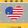 Usa flag heart shape svg Fourth of July SVG 4th of July Svg Patriotic SVG America Svg Cricut Silhouette Cut File svg dxf eps Design 6