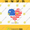 Usa heart shape distressed flag svg America flag Svg of July SVG 4th of July Svg Patriotic SVG Cricut Silhouette Cut Files svg dxf Design 420