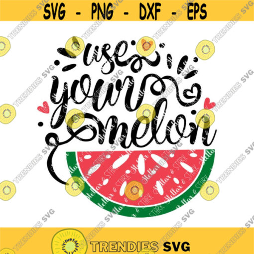 Use Your Melon SVG Watermelon SVG Funny SVG Summer Cut File Summer Cutting File Watermelon Png Summer Dxf Summer Clip Art Design 198 .jpg