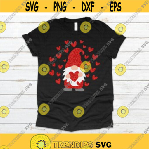 Valentine Gnome svg Valentines svg Gnome svg Valentines Day svg Gnome with Hearts svg dxf png Print Cut File Cricut Silhouette Design 278.jpg