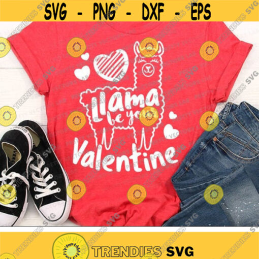Valentine Llama Svg Llama Be Your Valentine Svg Valentines Day Svg Dxf Eps Png Kids Clipart Funny Sayings Cut Files Silhouette Cricut Design 2146 .jpg
