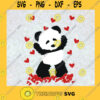 Valentine Panda SVG Panda boy hugging heart Svg Valentines Day SVG Panda Cute SVG
