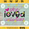 Valentine SVG One Loved Custodian svg png jpeg dxf Commercial Cut File Teacher Appreciation Cute Holiday SVG School Team 194