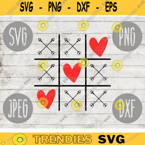 Valentine SVG Tic Tac Toe Heart Arrow svg png jpeg dxf Commercial Cut File Boy Girl Child Family Cute Holiday SVG 811