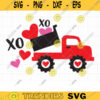 Valentine Truck SVG DXF Cute Valentine Truck with Heart XO Valentines Day svg dxf Cut File for Cricut and Silhouette copy