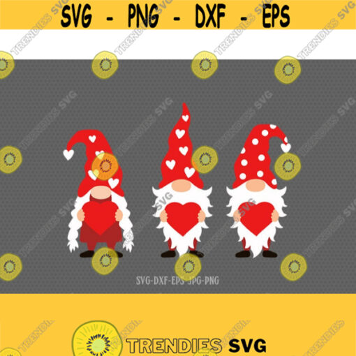 Valentine gnomes with heart svg gnomes svg valentines day gnomes svg Love svg valentine svg svg for CriCut silhouette svg jpg png dxf Design 360