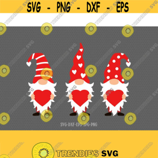 Valentine gnomes with heart svg gnomes svg valentines day svg Love svg valentine svg svg for CriCut silhouette svg jpg png dxf Design 163