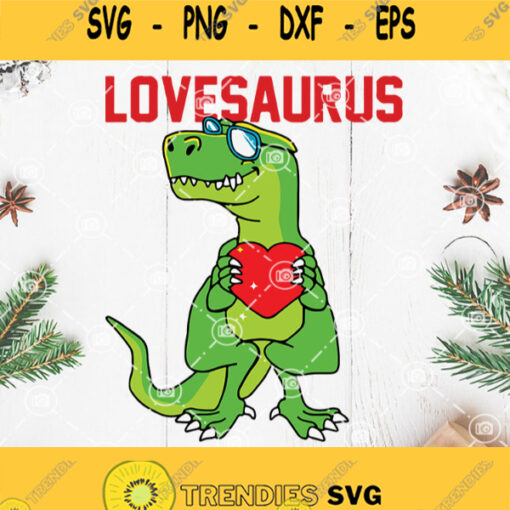 Valentines Day Dinosaur T Rex Svg Red Heart Svg Boys Valentines Day Svg Gift For Valentines Day Svg Svg