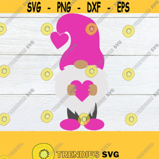 Valentines Day Gnome. Gnome svg. Gnome cut file. DXF. PNG. JPG. Gnome holding a heart. Valentines Day Gnome cut file. Cute gnome svg. Design 1194