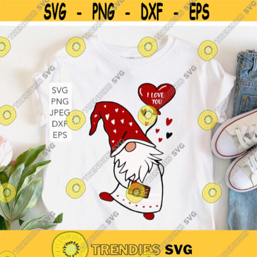 Valentines Day Gnomes Svg Love with Gnomes Svg Funny Kids Svg Gnomies Teacher Cute Valentines Shirt Svg Cut Files for Cricut Png
