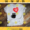 Valentines Day svg Cat with Balloon svg dxf Love You svg Black Cat svg Valentine Balloon svg Shirt Cutting File Cricut Silhouette Design 1028.jpg