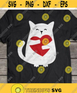 Valentines Day svg Cat with Heart svg Cat svg Kitten with Heart svg Love svg Valentine Shirt Clipart Cut File Cricut Silhouette Design 96.jpg
