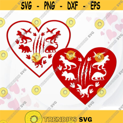 Valentines Dinosaur SVG Heart svg Love SVG for Cricut Kids Valentine svg for Shirt Funny Valentine svg for Cricut Silhouette Design 148.jpg