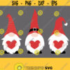 Valentines Gnomes SVG Bundle. St Valentines Day Gnome Clipart PNG. Love Hearts Gnomes Cut File Silhouette Vector Cutting Machine Download Design 836