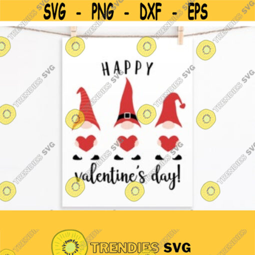 Valentines Gnomes SVG. St Valentines Day Gnome Clipart PNG. Love Hearts Gnomes Wall Art Cut File Silhouette Vector Cutting Machine Download Design 367