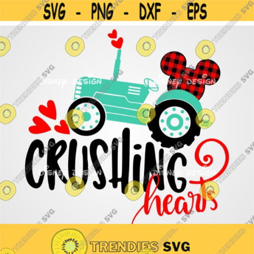 Valentines SVG Valentines SVG Boys Valentines Shirt SVG Valentines tractor Svg Monster tractor Svg Svg Files for Cricut Design 324
