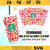 Valentines Starbucks coffee CUT file Cheetah Starbucks Full Wrap Hearts Starbucks Coffee SVG file Kiss Leopard Cut Files For Cricut DIY 584