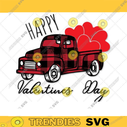 Valentines buffalo plaid Truck Svg Valentines vintage Truck Valentines SVG Print File Svg Valentines SVG Cutting File Svg SVG For CriCut 637 copy