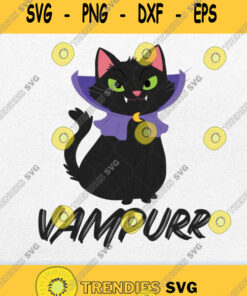 Vampurr Vampire Cat Halloween Svg Png
