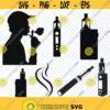Vape E Cigarette SVG Silhouette Vaping Vector Images Clipart Electronic cigarette SVG Image For Cricut Vapor Eps Png Dxf Clip Art Design 36