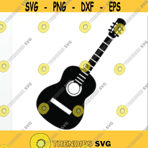 Vector Images Acoustic Guitar SVG Silhouette Clipart Cutting Files SVG Image For Cricut Music Silhouettes Eps Png Dxf Clip Art Design 88