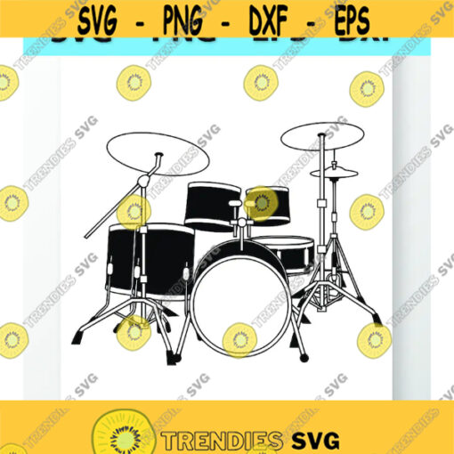 Vector Images Drum Set SVG Silhouette Clipart Cutting Files SVG Image For Cricut Music Silhouettes Eps Png Dxf Clip Art Design 463