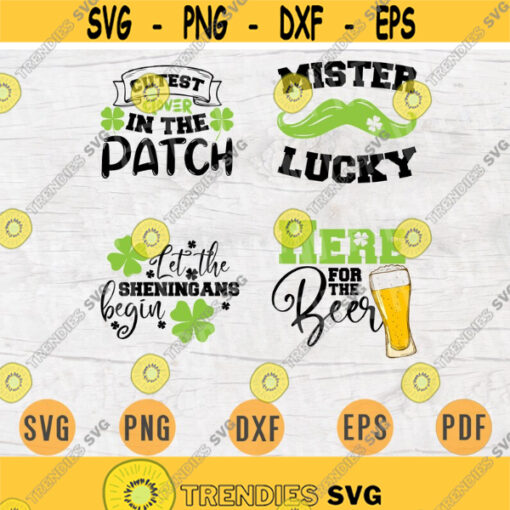 Vector St Patricks Day Bundle Pack 4 SVG Files for Cricut Quotes Vector Cut Files INSTANT DOWNLOAD Cameo Dxf Eps Png Pdf Iron On Shirt 4 Design 866.jpg