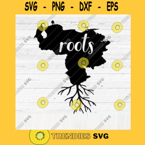 Venezuela Roots SVG File Home Native Map Vector SVG Design for Cutting Machine Cut Files for Cricut Silhouette Png Pdf Eps Dxf SVG