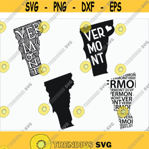 Vermont 4 designs SVG Dxf Png Eps Cricut explore printable silhouette vinyl decal vector files for cutting machines Design 967
