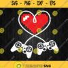Video Game Heart Controller Svg Valentines Day Svg Png Clipart Cricut