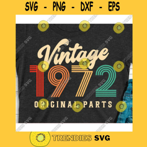 Vintage 1972 Original parts svg48th Birthday svgForty eight birthday svgVintage birthday svgVintage birthday shirt svg