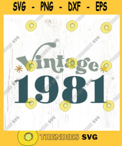 Vintage 1980 Limited Edition Svg, 40Th Birthday Svg, Fortieth Birthday Svg, Vintage Birthday Svg, Vintage Birthday Shirt Svg Digital File Vin