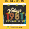 Vintage 1981 Original parts svg39th Birthday svgThirty ninth birthday svgVintage birthday svgVintage birthday shirt svg