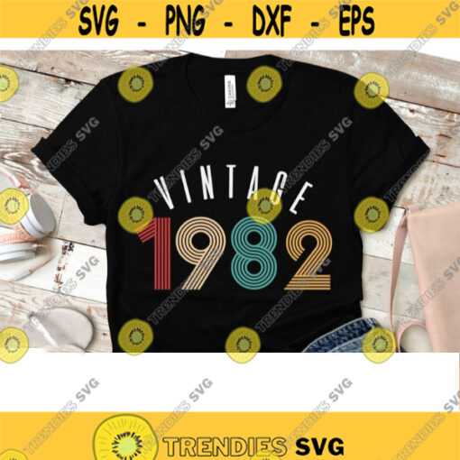 Vintage 1982 svg vintage birthday svg 1982 Clipart 38 th birthday svg downloadable files PNG SVG Vintage 1982 Sublimation designs PNG