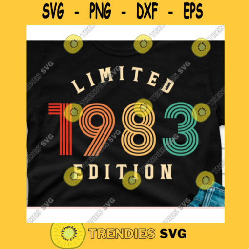 Vintage 1983 Limited edition svg37th Birthday svgThirty seventh birthday svgVintage birthday svgVintage birthday shirt svg