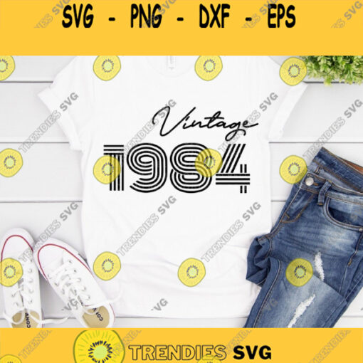 Vintage 1984 svg 1984 svg Vintage Birthday Svg Birthday Svg 50th Birthday Svg Svg files for Cricut Sublimation Designs Downloads