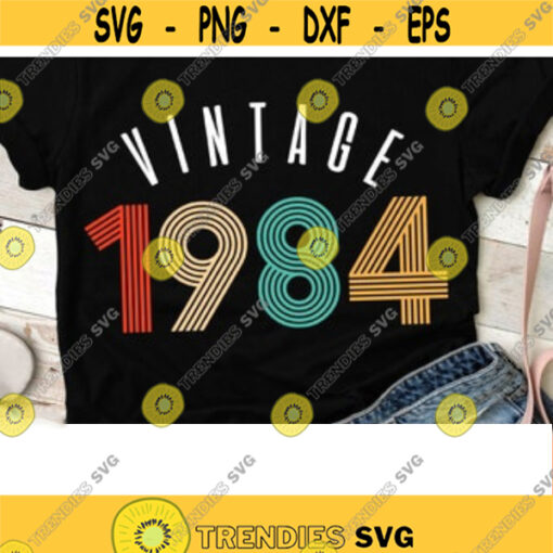 Vintage 1984 svg vintage birthday svg vintage svg 36th birthday svg downloadable files PNG SVG Vintage 1984 Sublimation designs PNG