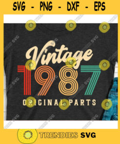 Vintage 1986 Original Parts Svg, 34Th Birthday Svg, Thirty Fourth Birthday Svg, Vintage Birthday Svg, Vintage Birthday Shirt Svg Digital File