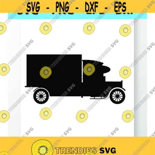 Vintage Milk Truck SVG Files Vector Images Silhouette Clipart Cutting Files SVG Image For Cricut Stencil vinyl files Eps Png Dxf Design 638