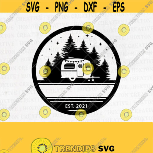 Vintage Retro Camper Svg File Camping Sign Svg Family Monogram Svg Campers Shirt Cutting FilesDesign 463