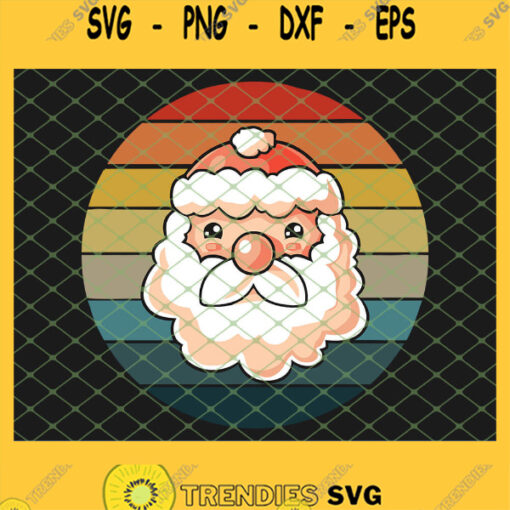 Vintage Santa Face SVG PNG DXF EPS 1