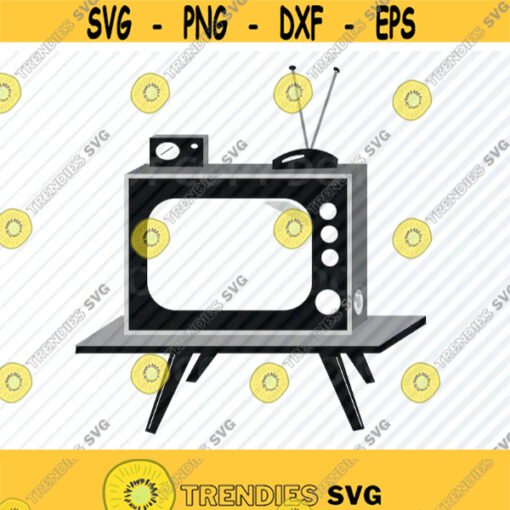 Vintage TV SVG Files For Cricut Vector Images Clipart Television silhouette Cutting Files SVG Image Eps Png Dxf Stencil Clip Art Design 585