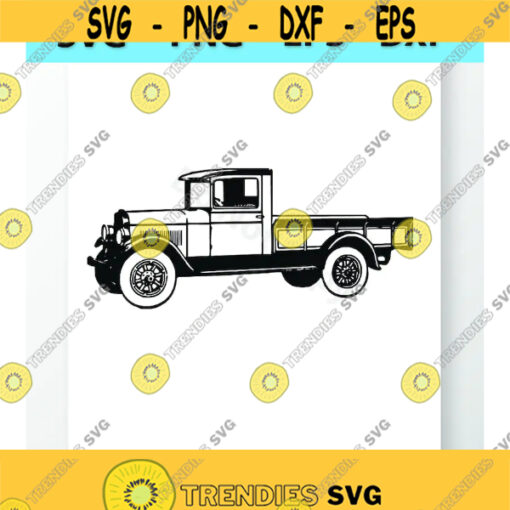 Vintage Truck SVG Files Vector Images Silhouette Clipart Cutting Files SVG Image For Cricut Stencil vinyl files Eps Png Dxf Design 573